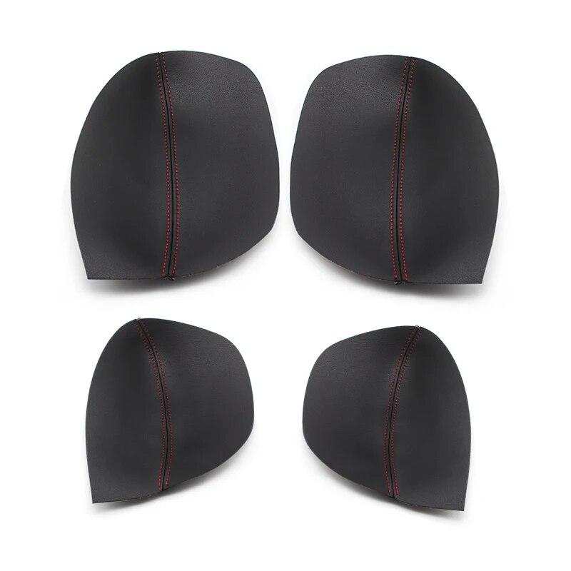Lot de 4 housses de panneau de porte en cuir souple pour Honda Civic 9e génération (2012, 2013, 2014, 2015)