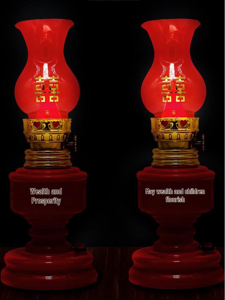 Neue Einzug-Doppelglück Steckerleuchten - Hochzeits- & Einweihungs-Petroleumlampen-Stil.