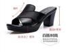 Cross-border Large-size Foreign Trade Summer Cool Slippers Thick-heeled Mother High-heeled Casual Women's Shoes