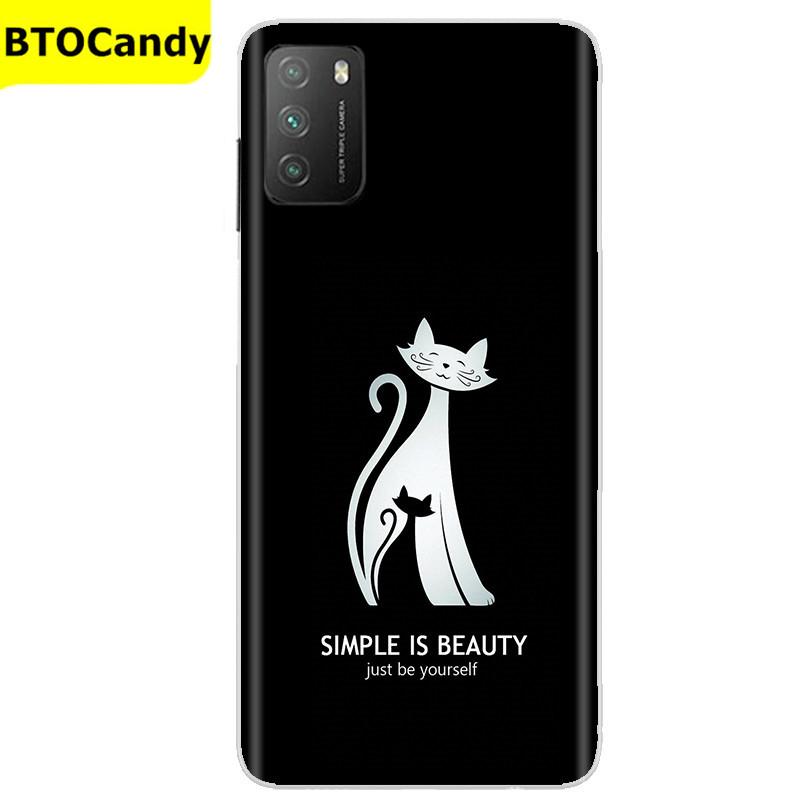 Für POCO M3 Hülle, Weiche Silikon-Rückseite, Telefonhülle für Xiaomi Poco M3 Pro 5G, Rückseitige Abdeckung, Weiche TPU Coque für POCO M 3 M3 Silikonhülle