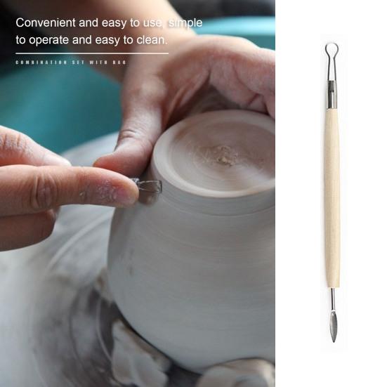 43Pcs/Set Ceramic Carving Pottery Clay Modeling Sculpting Tool with Carrying Bag