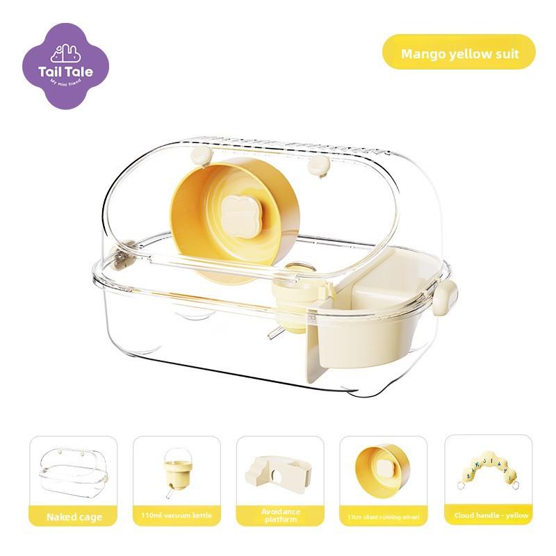 Stylish Transparent Hamster Cage Dedicated Habitat for Hamsters Travel Portable Pet Home Clear View Villa with Aesthetic Appeal