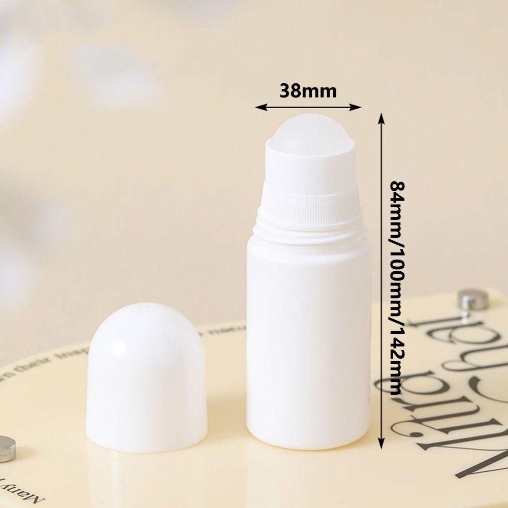 10Pcs Refillable Empty Roller Bottles Containers Reusable Cosmetic Dispensing Bottles Durable White Travel Bottles