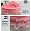 Elegantes Spitzen Hunde Welpenbett Rüschen Prinzessinnensofa für kleine bis mittelgroße Haustiere Kreatives rosa Spitzen Haustierbett Niedliches Nest