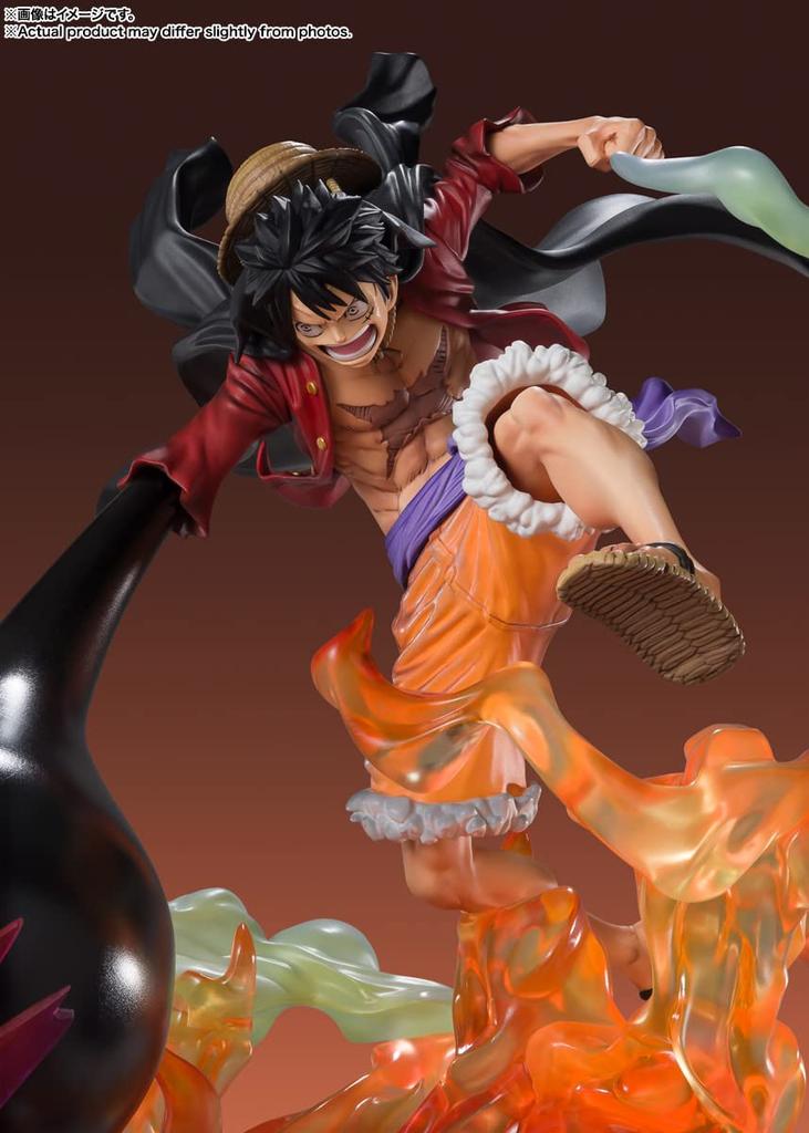 TAMASHII NATIONS Figuarts ZERO ONE PIECE Fierce Battle EXTRA BATTLE Monkey D. Luffy Höllenfeuerpistole 450mm Bemalte Komplettfigur [Super SPECTACLE] D. -