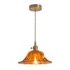 Nordic Minimalist Glass Lotus Leaf Pendant Light for Entryway, Balcony, or Bedside.