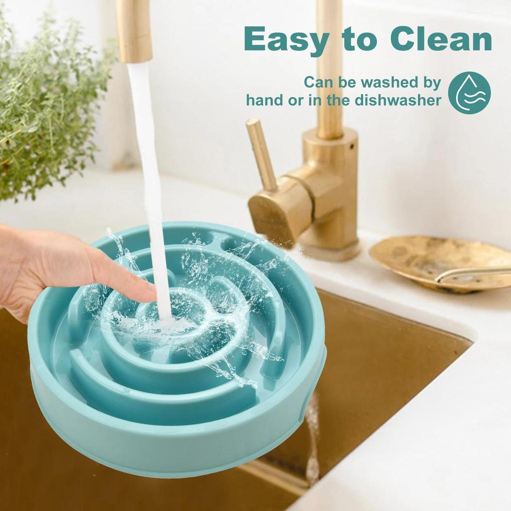 Pet Dog Slow Feeder Bowl Fun Non Slip Anti-Gulping Slower Food Feeding Dishes Eco Dog Bowl For Large Medium Small Dogs Puppy