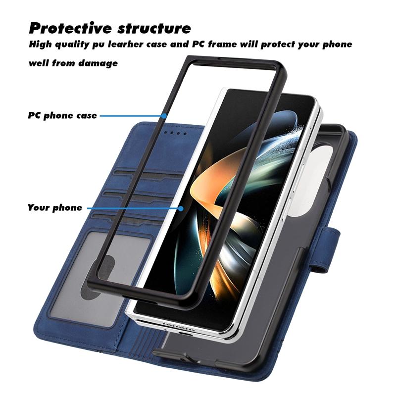 For Samsung Galaxy Z Fold 5 SM-F946B Case Leather Wallet Flip Book Cover for Samsung Z Fold5 Fold4 ZFold 3 5G Phone Case Funda