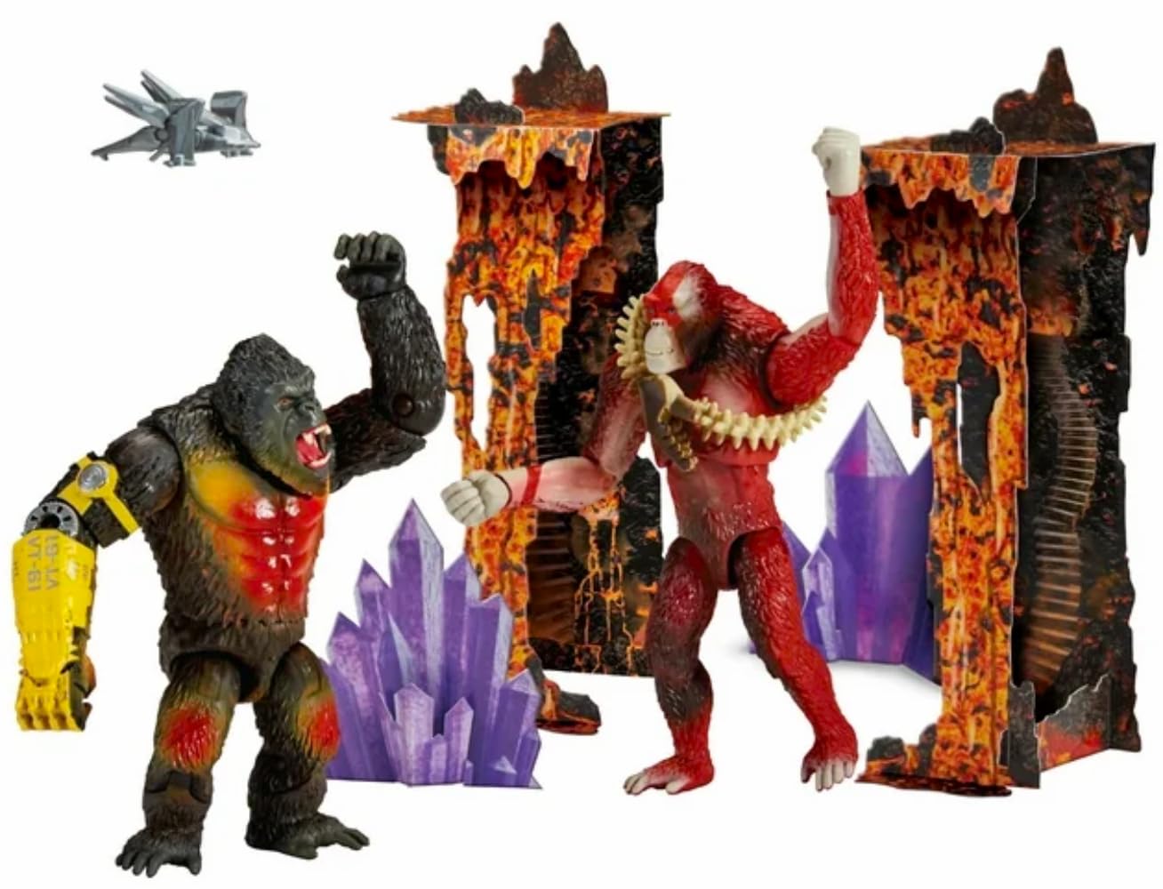 

Monsterverse Godzilla x Kong New Empire Playmates Basic Action Figure 2 Pack Kong VS Scar King Movie 2024 Товары New Empire GxK [Предмет]