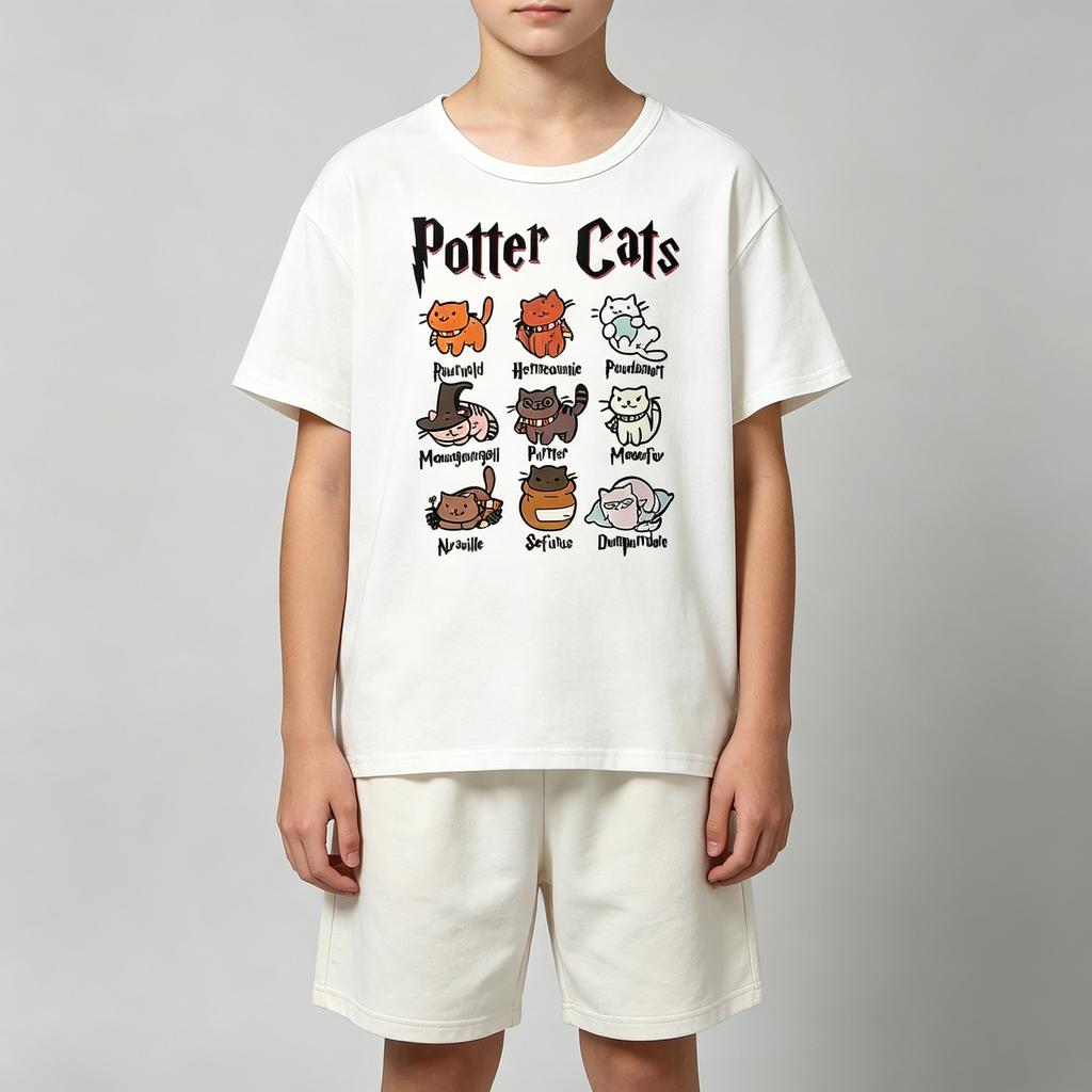 Funny Cat Graphic Cartoon Animal Kawaii Kitten New Men Women Tee Adults Children Boy Gril Top Kids Parent Child Cotton Tshirt