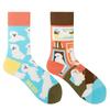 Calzini AB Asimmetrici Trendy Divertenti per Coppia Anatra Mandarina Colorati Calzini a Mezza Gamba SMLSOX
