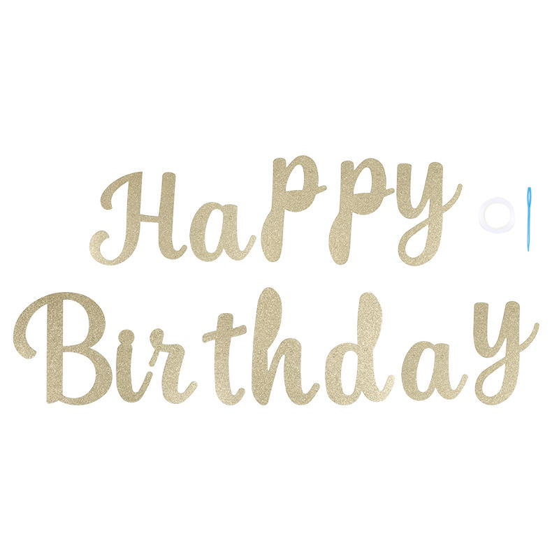 

Children Adult Scene Colorful Flags Party Photo Props Party Supplies Hanging Flag Happy Birthday Party Decoration Banner золотой