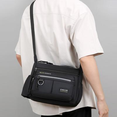 Large Capacity Design Oxford Cloth Shoulder Bag Multifunctial Storage Messenger Bag Fashiable Commuter Business Men's Bag