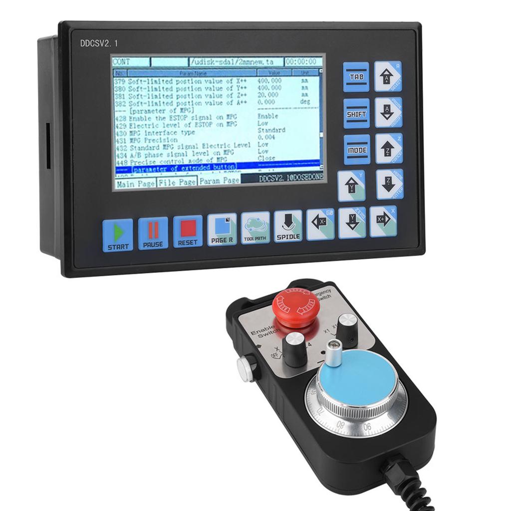 4-assig DDCSV2.1 USB CNC-systeem Offline Controller Graveer machines met Handwiel 5V