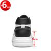 Sneakers Man Elevator Shoes Height Increase Insole 6cm White Black Taller Men Leisure Fashion Plus Size 36-44Lift