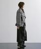 TREEMINGBIRD High-Neck Convertible Belted Half Coat [ Gray ]