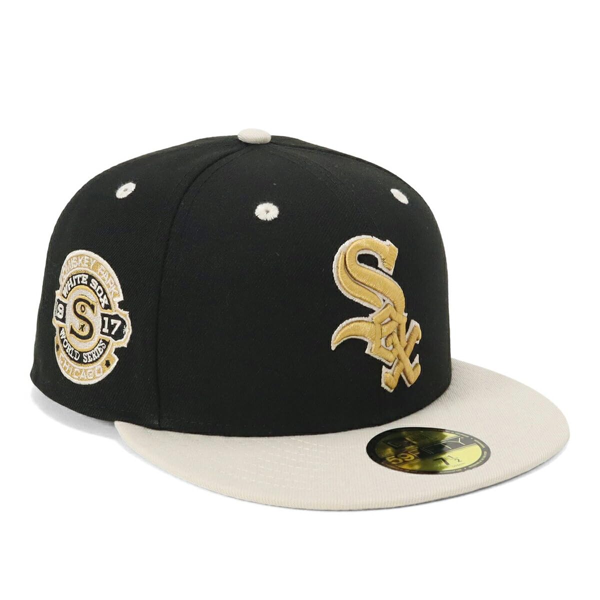 

[New Era] New Era Cap 59FIFTY 70922835 NER36C3090 MLB Chicago White Sox CWS BlackStone Black 7 38 SIDE PATCH 2-Tone UNDER VISOR SNEAKERS ONSPOTZ