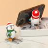 Christmas Style Santa Claus Phone Holder Snowman/Penguin/Elk Cartoon Phone Stand Resin Simulation Phone Support Christmas Day