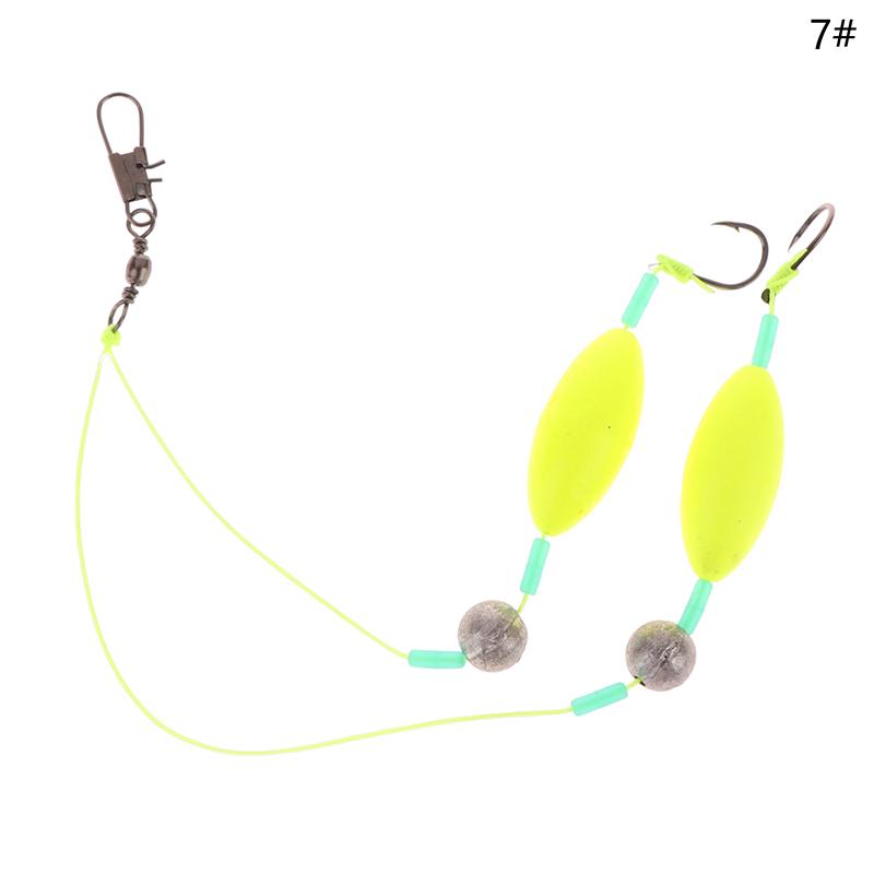 1Pc 2 Hooks Reverse Bottom Rig Flip The Fishing Hair Rigs Hook Iseni Fishing Hook Ready-To-Use Size3#-11# Carp Rigs Fishing Lure