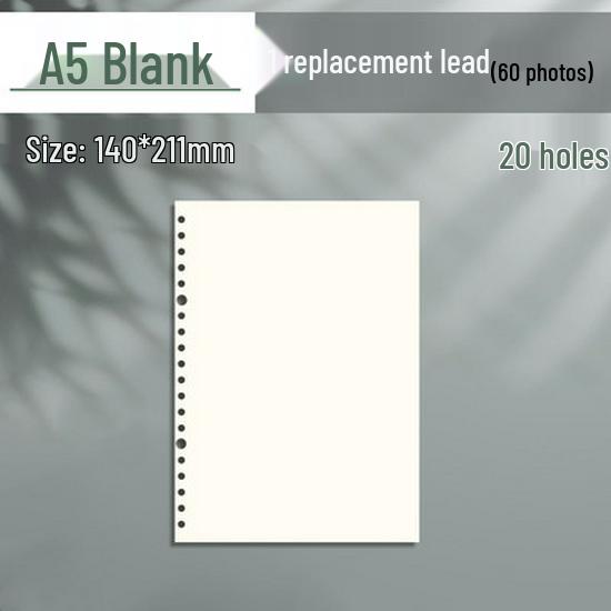 B5/A5 Refillable Loose-Leaf Notebooks - 26/20 Hole Detachable Paper, Horizontal Line & Grid for Postgraduate Entrance Exam Note-Taking.