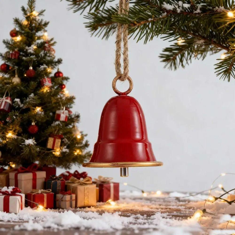 Antiker Weihnachtsglockenanhänger Exquisite Weihnachts-Kuhglocken Weihnachtsbaum-Anhänger Heimtür-Dekor