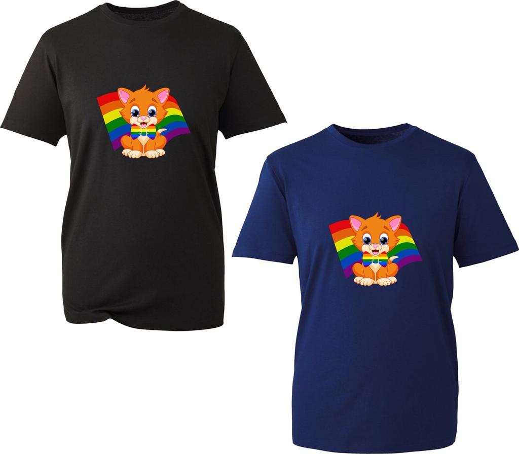 Lgbt Cat TShirt Pride Colour Flag Cat Lovers Pet Lovers Gay Lesbian Unisex Top