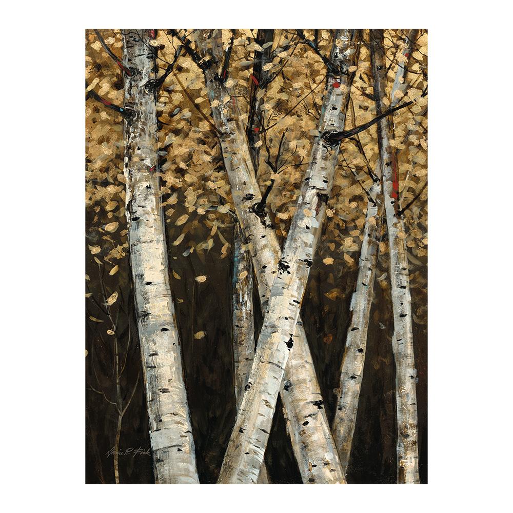 

Осенний романтический пейзаж картина Красивый березовый лес Осенний пейзаж Современное украшение для дома Спальни Офиса 20x30cm