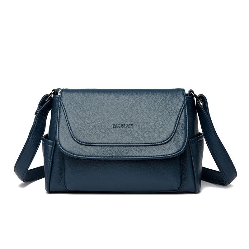 Female simple new fashion mother soft pu large capacity shoulder oblique span travel small square bag