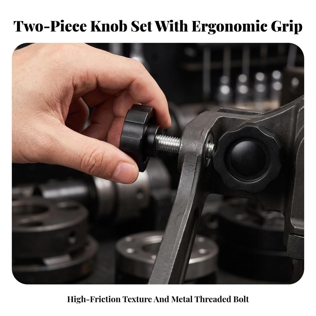 2 Pieces Tightening Knob with Threaded Stud Non-Slip Hand