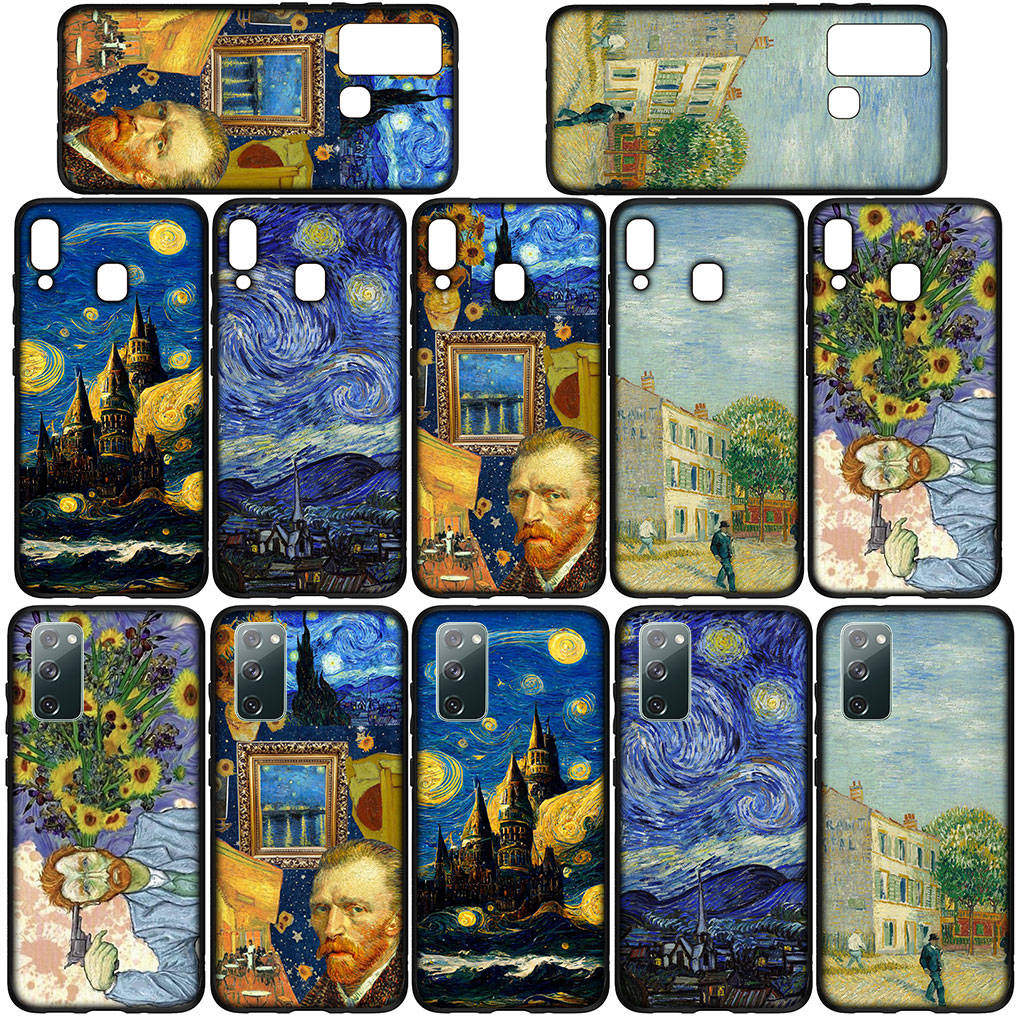 Husă Telefon pentru Samsung Galaxy S25 S24 S23 iPhone 16 15 Xiaomi Redmi Note 14 13 12 16E X 11 Pro Max OPPO Moto Huawei Tapet Floarea Soarelui Van Gogh Husă