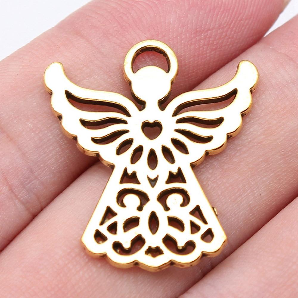 

Большие подвески-ангелы, кулон, пара, ювелирные изделия, необычные подарки для A29-3pcs-28x25mm