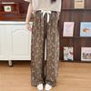 Lyersay Cotton and Silk Wide-leg Pants, Pajama Pants, Walking Pants, Loose and Casual, Can Be Worn Outside, Large Size 10 Women's Thin Trousers