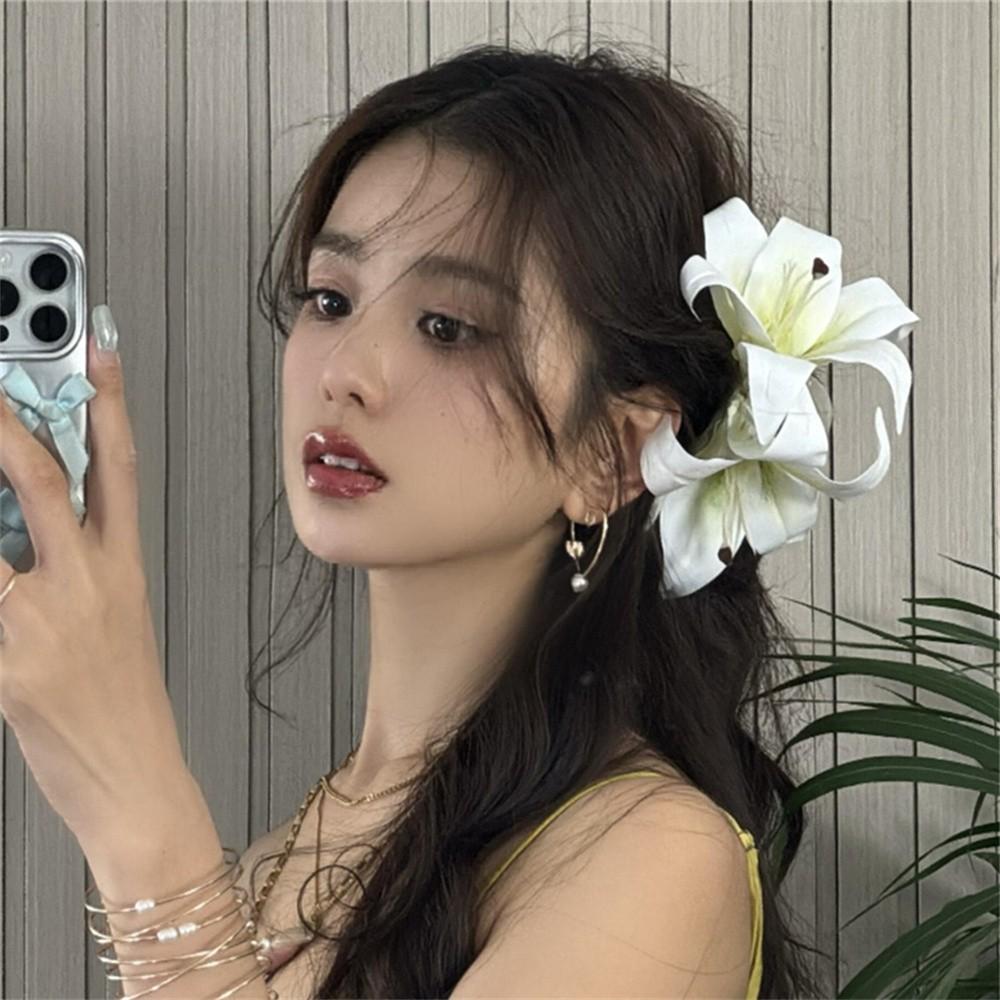 

Акриловый тканевый цветок асимметричная заколка атмосфера ранней весны милый зажим-акула женская мода стиль для отпуска аксессуары для волос