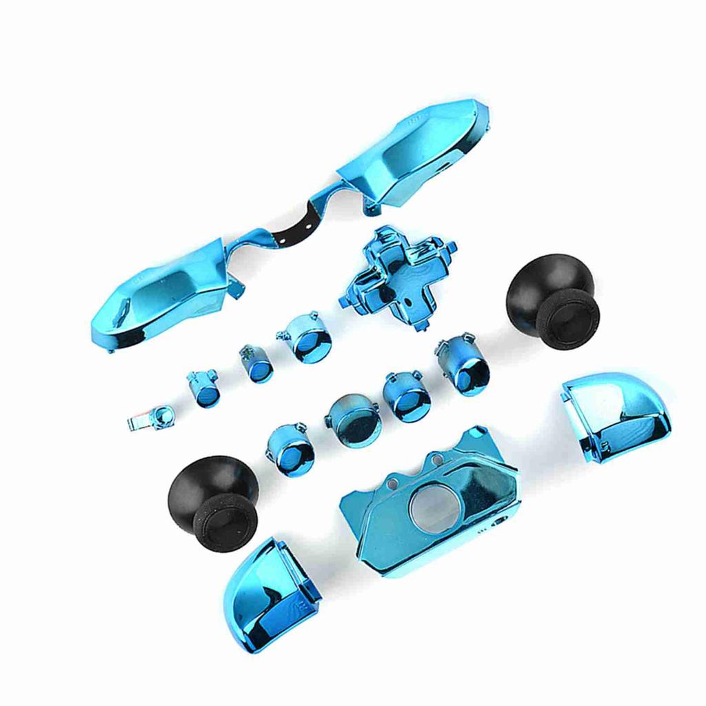 Vollständige Tasten-Sets Mod Ersatzteil für Microsoft Xbox One Controller 3,5 mm Klinkenanschluss (blau)