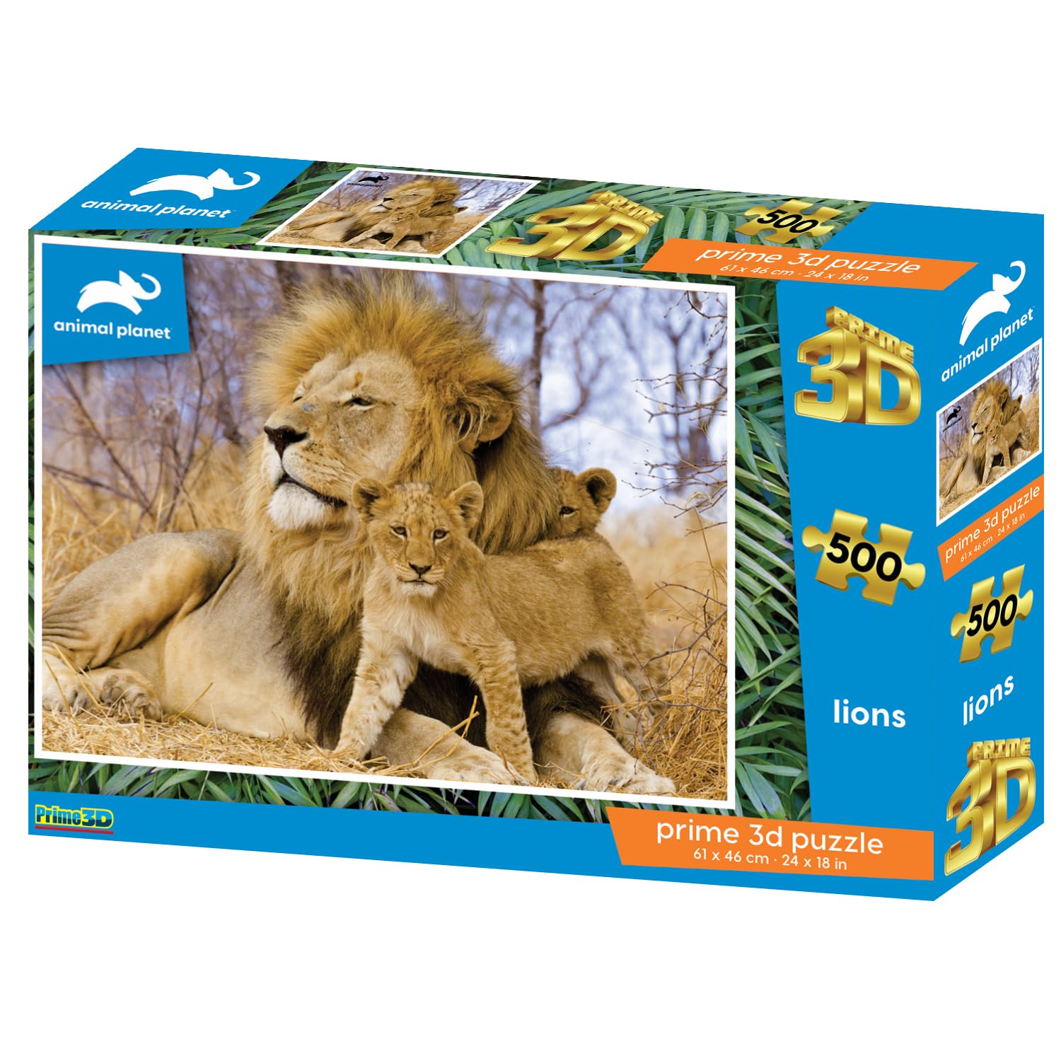 

Yamasan Prime 3D Animal Planet Lion Finished 61 x 46 cm 500 Pieces 10386, Size /