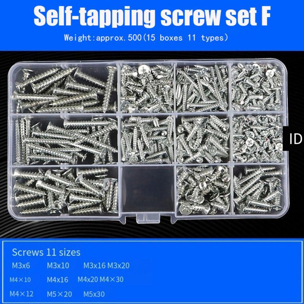Round Head Cross Screw Screws Nuts Bolts Gaskets Kits Allen Screw Bolt Nut Washer Set Home