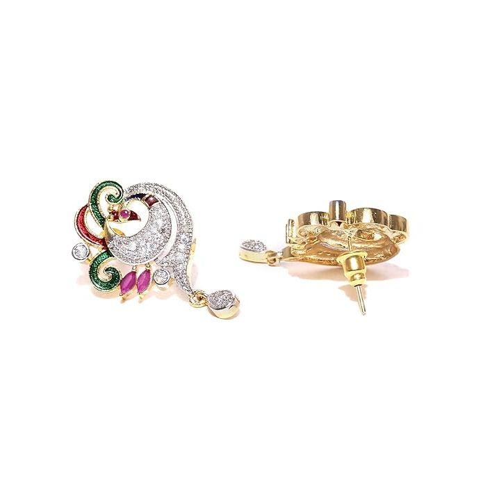 Designer Peacock Pendant Set with Chain