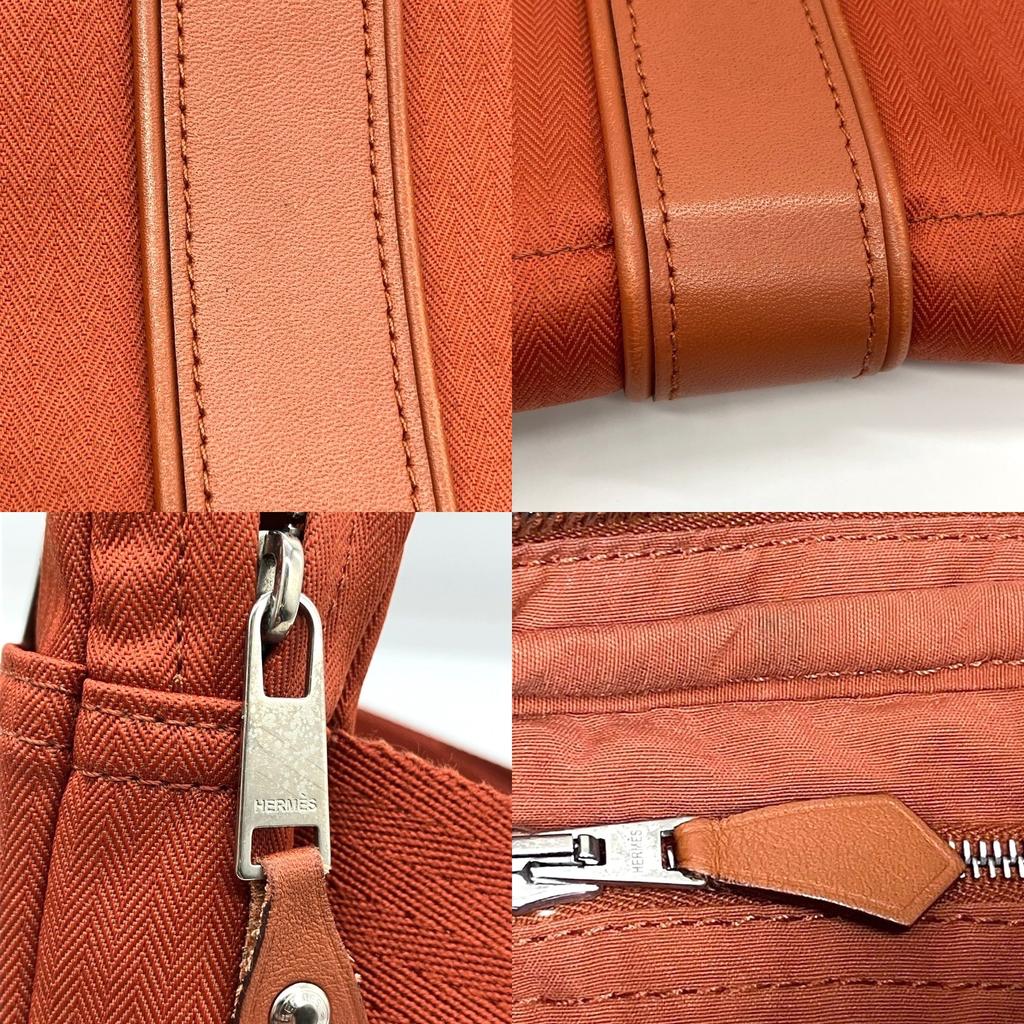 Used HERMESPochette Towal chevron/leather unisex