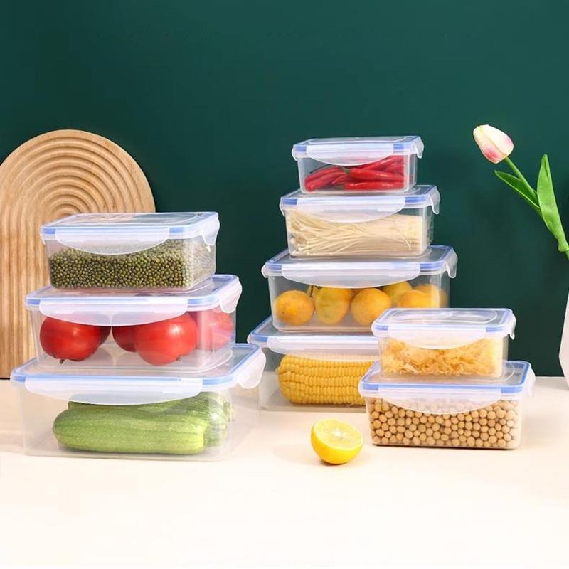 550/1000/1500/2500ml Kühlschrank Lebensmittelaufbewahrungsbox mit Kunststoffdeckel Vorbereiten Lebensmittel Frischhaltebox Picknickbox