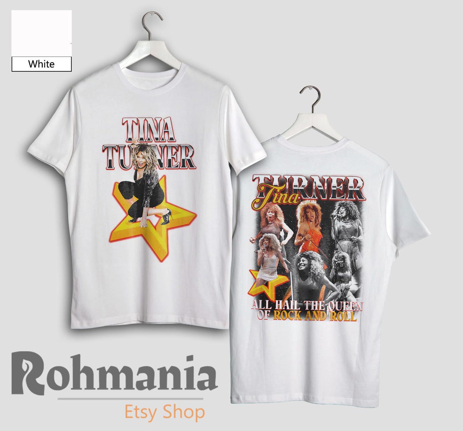Tina Turner T-Shirt, Retro Rock  n  Roll Music Merch T-Shirt 2XL