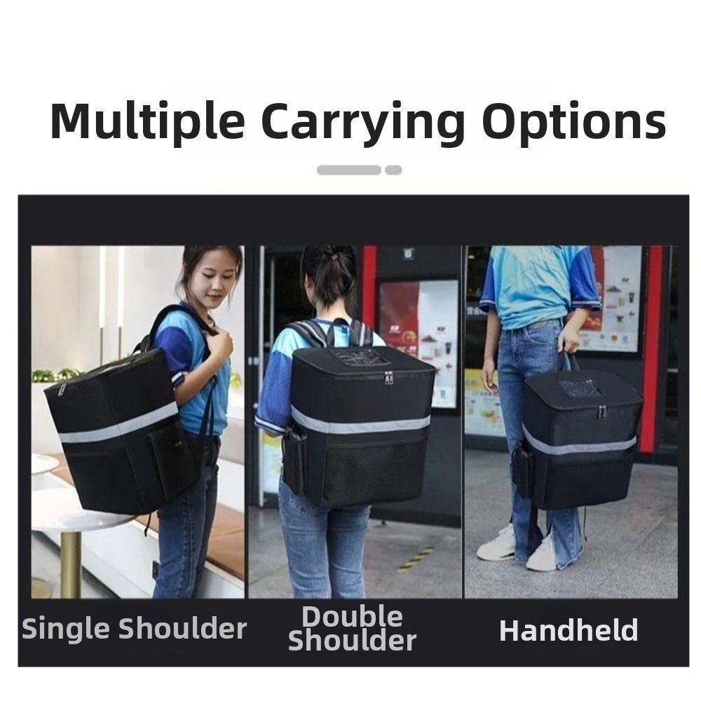 Large Capacity Commercial Delivery Box 35L Thermal Storage Backpack Food Storage Cooler Bag BBQ
