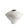 Ceramic Vase White Coarse Earthenware Pot Flower Vase Retro Pot Handmade Ceramic Jar Flower Arrangement Accessories