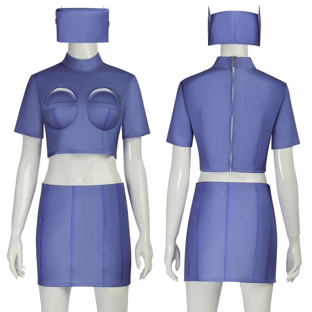 Fifth Element The Cosplay Flight Attender Costume Halloween Role Play Clothing