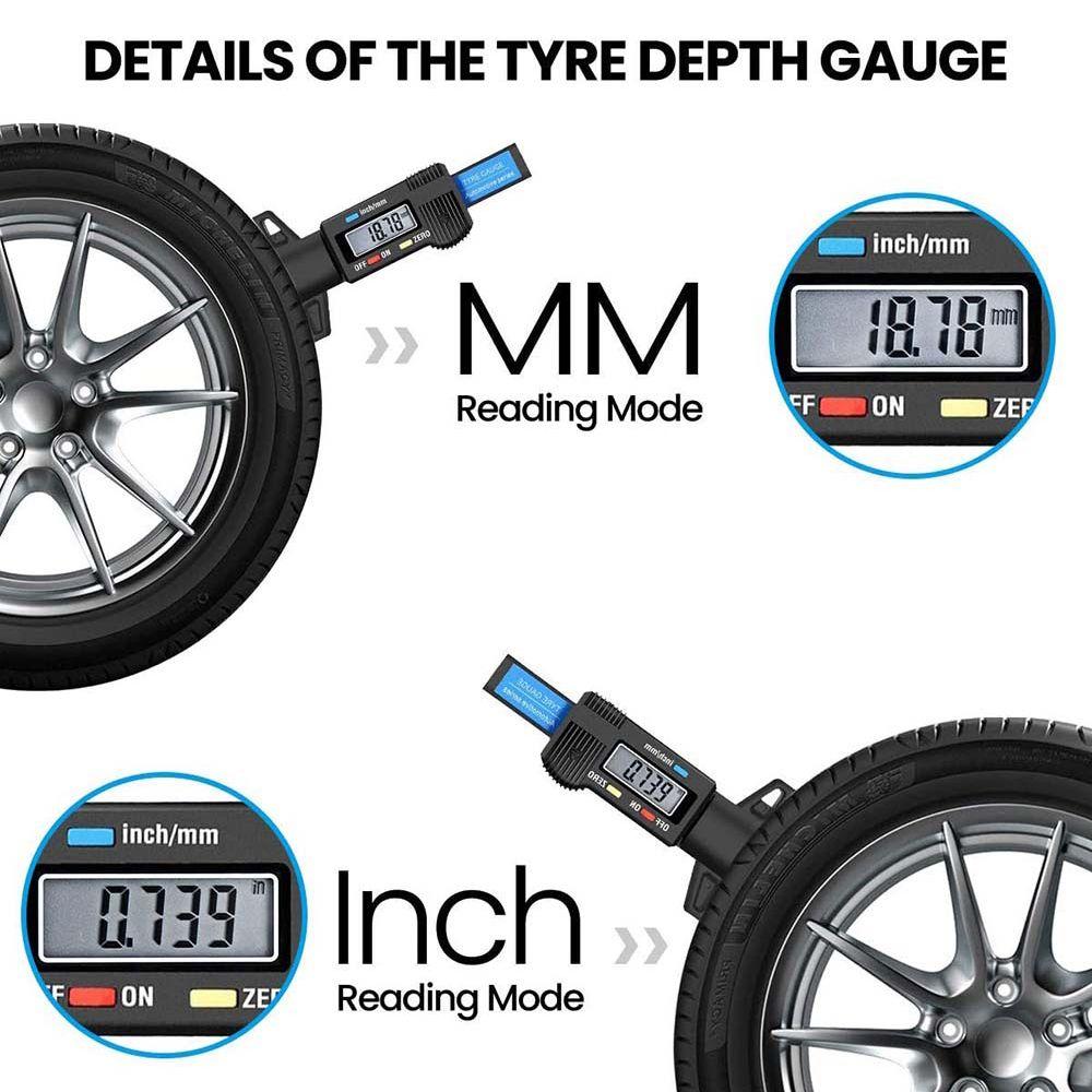 System Brake Pad Shoe Vernier Calipers Tire Tread Depth Gauge Depth Gauge Thickness Gauges