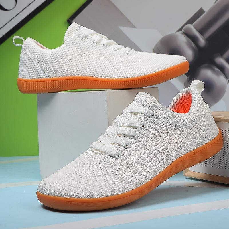 

New wide head shoes wide last wide foot shoes flying woven surface breathable soft sole outdoor non-slip and wear-resistant foreign trade barefoot sho 35