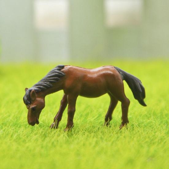 2 Stück Miniatur-Feengarten-Pferde-Tier-Mikro-Landschaftsbau-DIY-Dekor-Ornamente