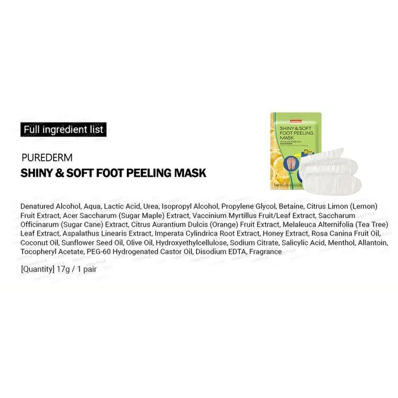 PUREDERM - Shiny & Soft Foot Peeling Mask (1 pair)