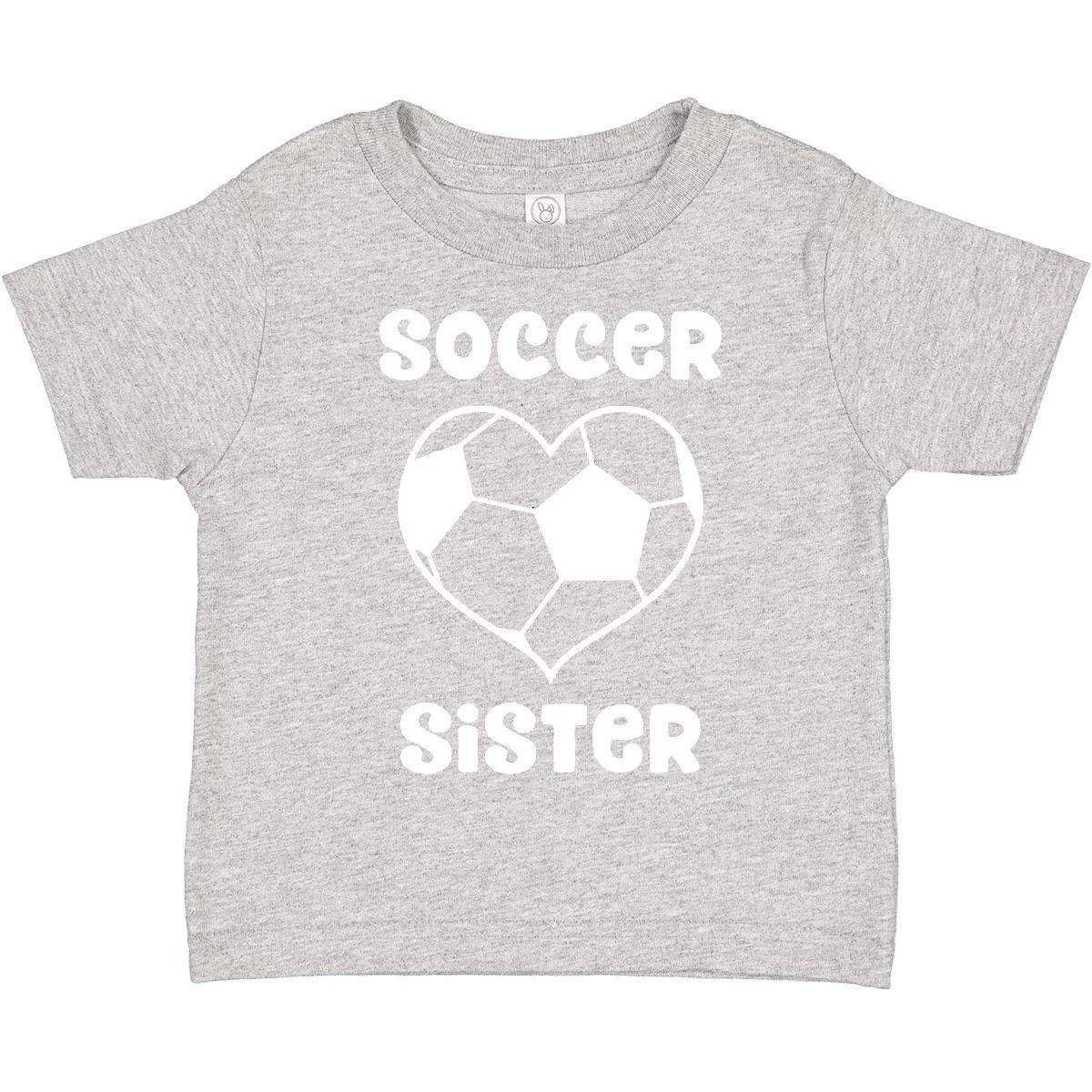 Inktastic Heart Soccer Sister Toddler kids boys T-Shirt Shaped Ball I Love Funny Loud Kid 110