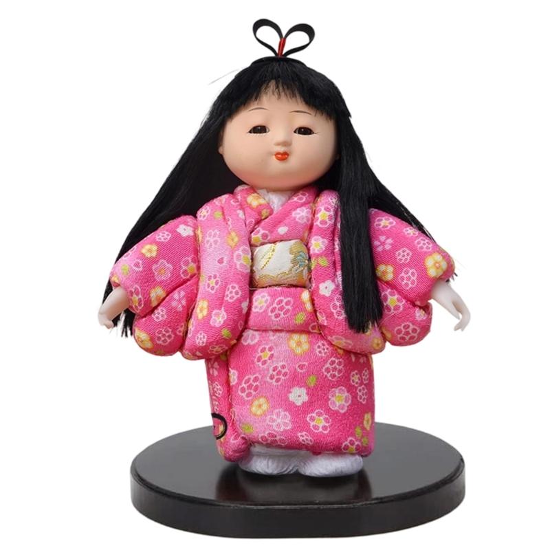 Geisha Doll Action Figures Kimono Girl Statue Collectible Figurines Decorative Sculptures Ornament Office Home Decors