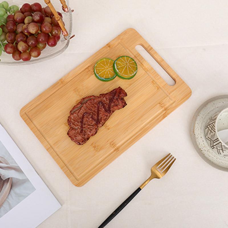 Bamboo Cutting Boards for Kitchen Household Thickened Double Sided Food Grade Portable Fruit Meat Chopping Kneading Dough Board